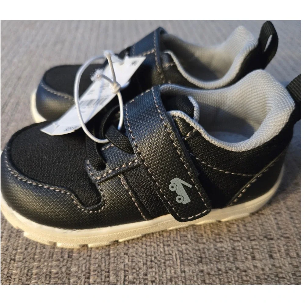 See Kai Run Tenny Black White Toddler Sneakers Size 6 Hook Loop S711-0003